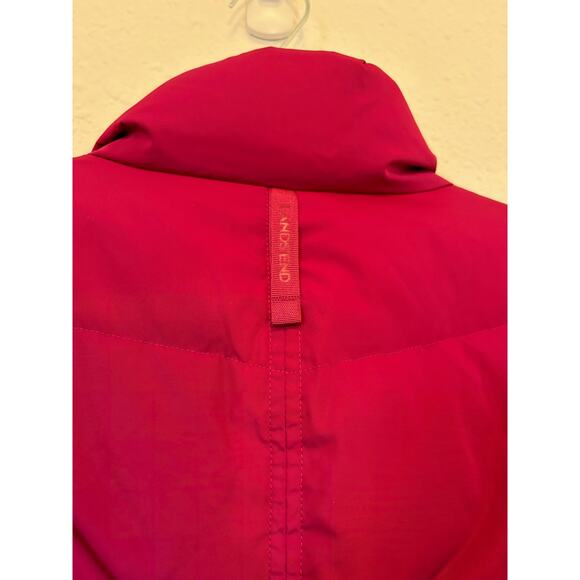 Lands' End Fuschia Down Puffer Jacket Coat Large - Picture 3 of 5